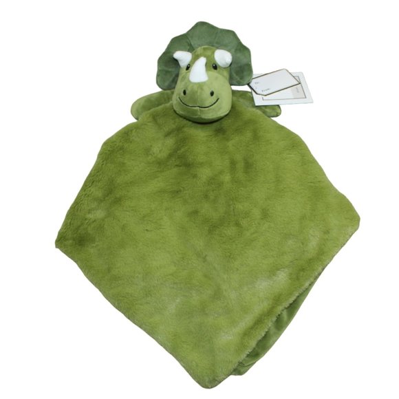 Land of Dreams Green Dinosaur Plush Lovey Security Blanket Baby Infant NWT 23" - Picture 1 of 4